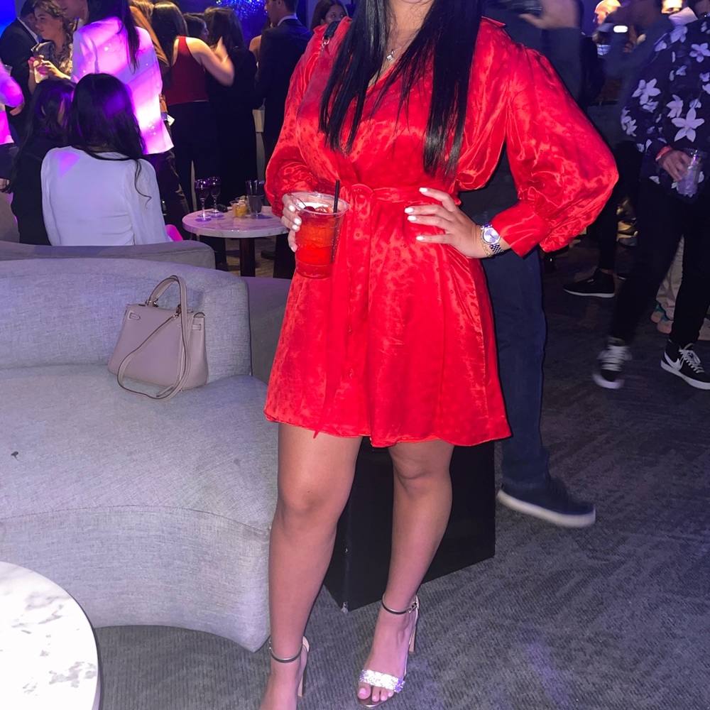 The Kooples red dress with belt included LIKE NEW